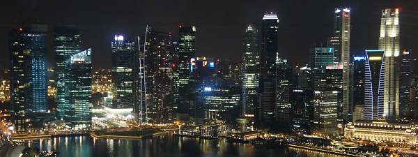 Le CBD de Singapour vu depuis le Singapore Flyer Le CBD de Singapour vu depuis le Singapore Flyer